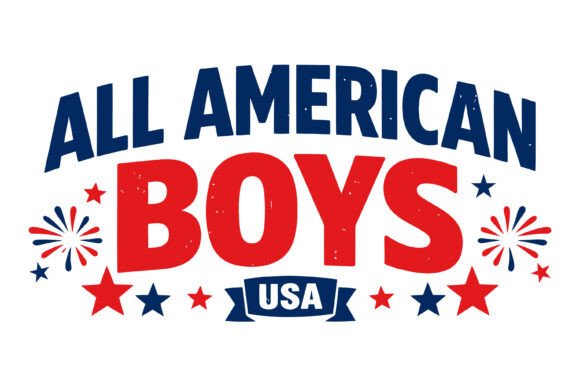 All American Boys USA Design: A Patriotic Graphic Resource