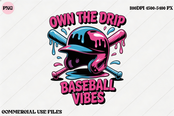 Baseball Drip Vibes: Graphic Design for Modern Branding