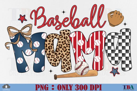 Baseball Mama Coquette Bow PNG: A Design Asset for Creative Projects
