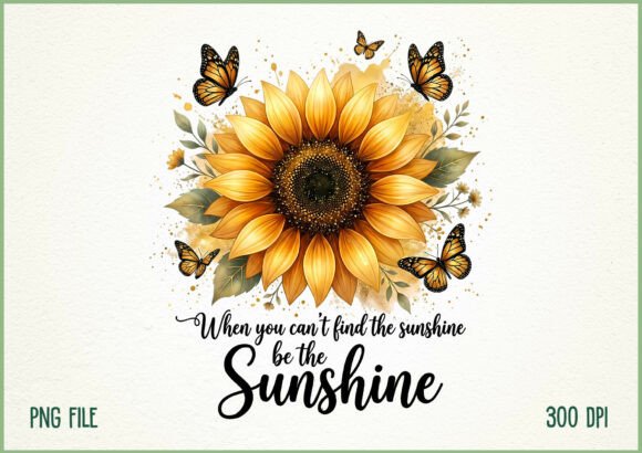 Be the Sunshine Sunflower Design: A Vibrant Creative Asset