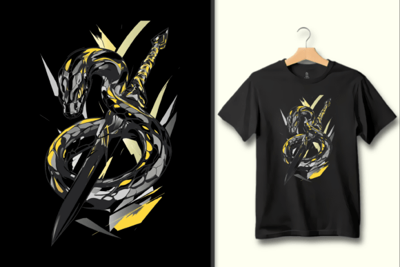 Bold Snake & Sword Artistic Tattoo Design Art