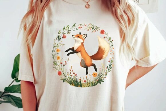 Cute Watercolor Red Fox Sublimation Design for Creative Projects