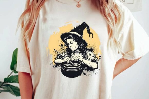 Enchant Your Designs: The Vintage Witch Cauldron PNG