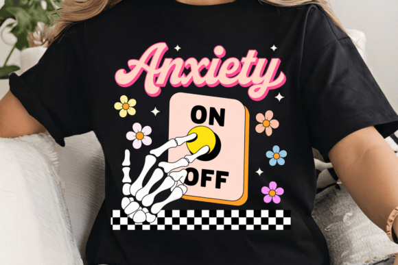 Funny Anxiety Switch on off PNG Design: A Bold Graphic for Modern Communication