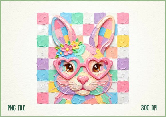 Hand Painted Pastel Easter Bunny Design: A Creative Asset