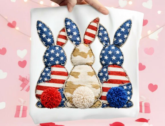 Patriotic Bunny Trio Design Png: Crafting Cohesive Holiday Visuals