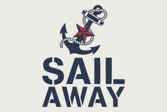 Sail Away Anchor Star Design: Nautical Visual Storytelling