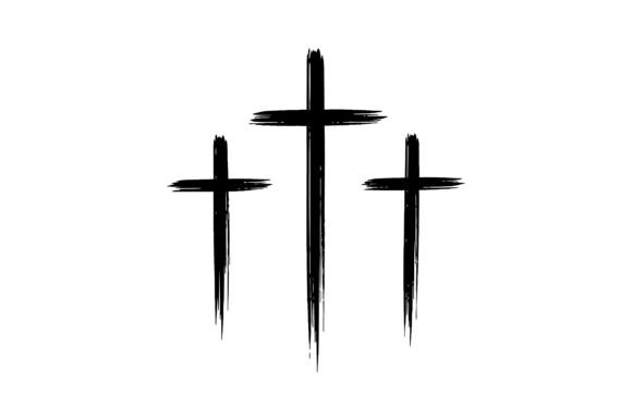 Three Grunge Crosses Silhouette: A Design Asset for Impactful Branding