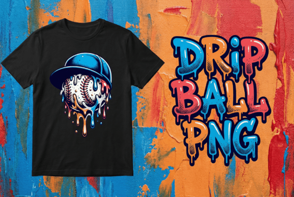 Urban Edge: Drip Ball PNG Sublimation Design for Modern Projects