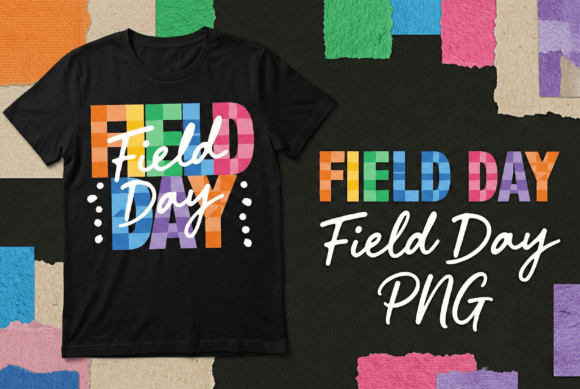 Vibrant Rainbow Field Day PNG for School Spirit
