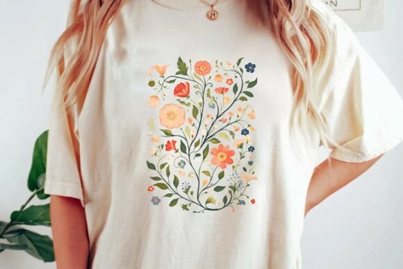 Vintage Botanical Wildflower Clipart for Modern Design