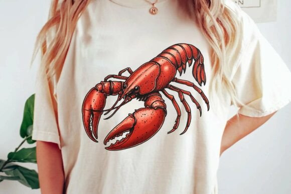 Vintage Red Lobster Clipart: A Design Asset for Branding